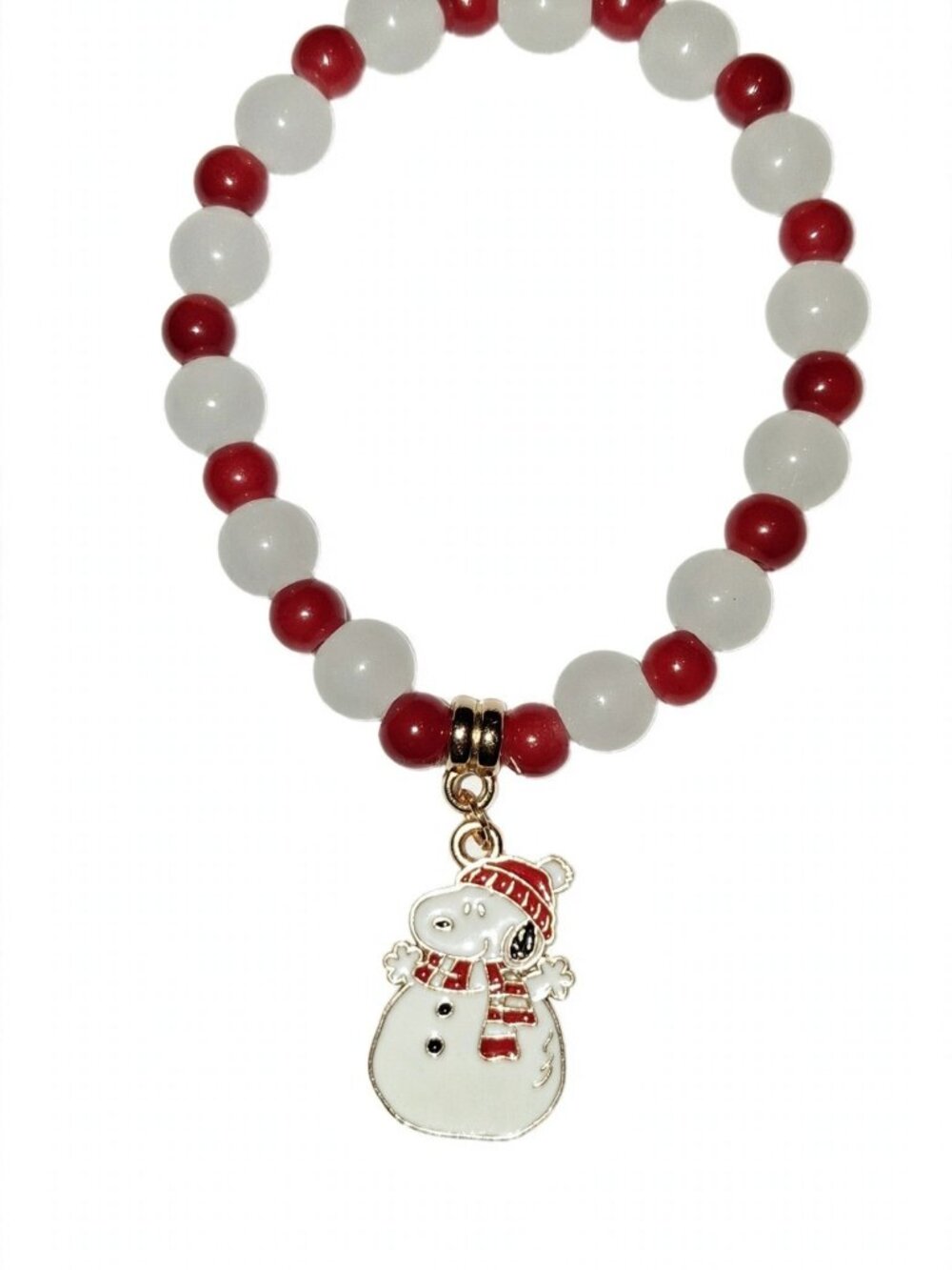 ⭐️ HANDMADE SNOOPY SNOWMAN BRACELET